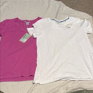 Tommy bahama 2 women’s small tshirts white and pink
